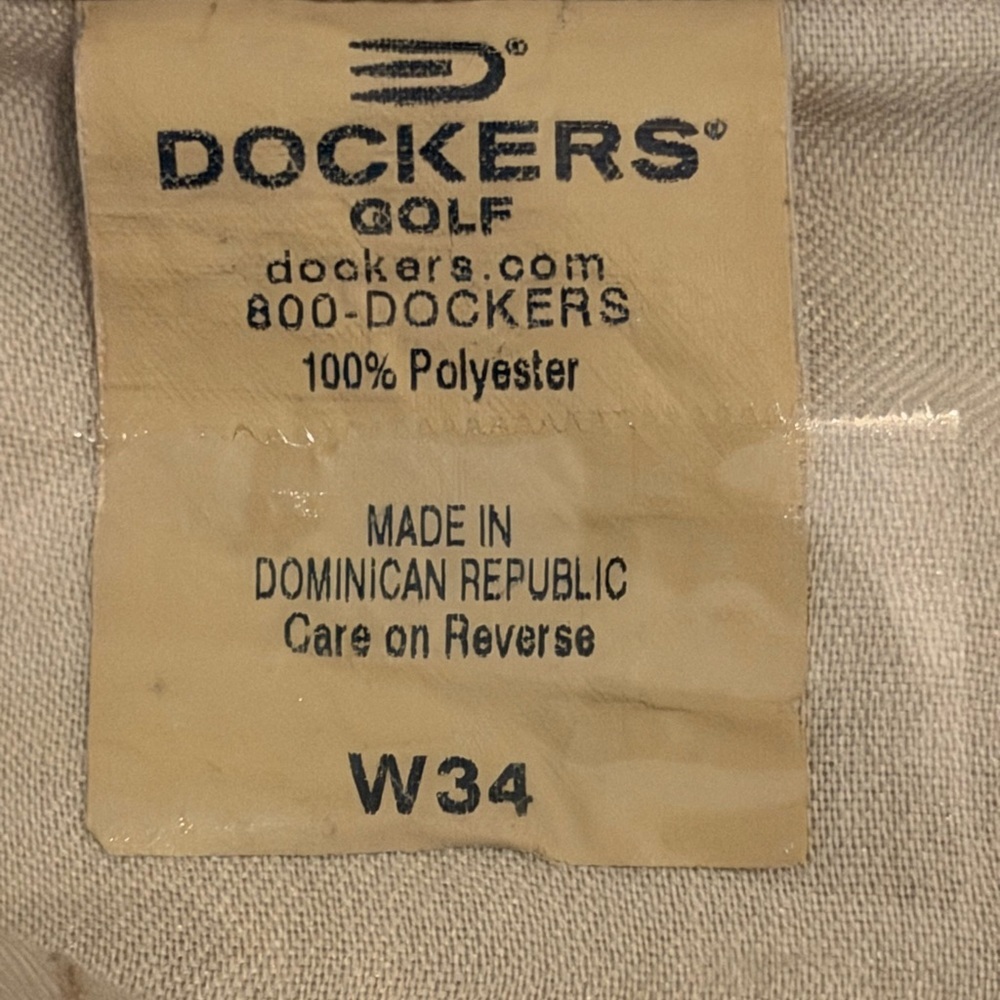 Dockers Men's Khaki Flat Front Shorts - Picture 4 of 5